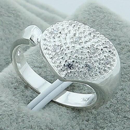 Romantic Love Heart Ring 925 Silver Fashion Women Rings Silver Color Jewelry For Wedding Engagement Gifts
