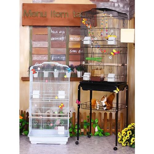 Luxury parrot cage Wren myna tiger skin Xuanfeng peony bird cage large breeding cage super large double deck Villa
