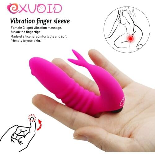 EXVOID Masturbator Silicone Finger Cover G-spot Massager Sex Toys for Women Clitoris Vagina Stimulate Finger Sleeve Vibrator