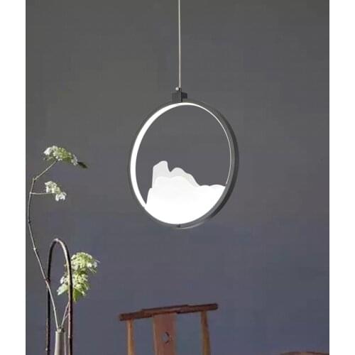 Modern Pendant Lights simple rectangular restaurant lamp creative personality single head bedroom study tea room lamp