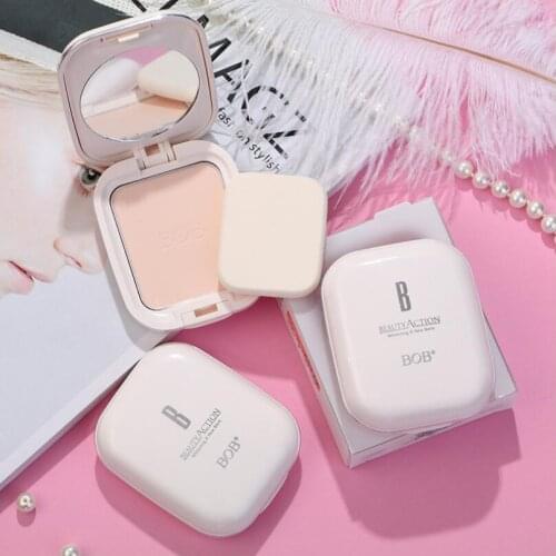 BOB wet and dry compact powder Snow muscle skin-friendly foundation concealer nude ivory white natural color beginner T1347