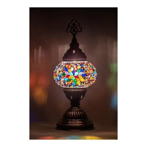 Turkish mosaic table lamp vintage art deco handcrafted lamparas de mesa mosaic glass romantic bed light lamparas con mosaicos