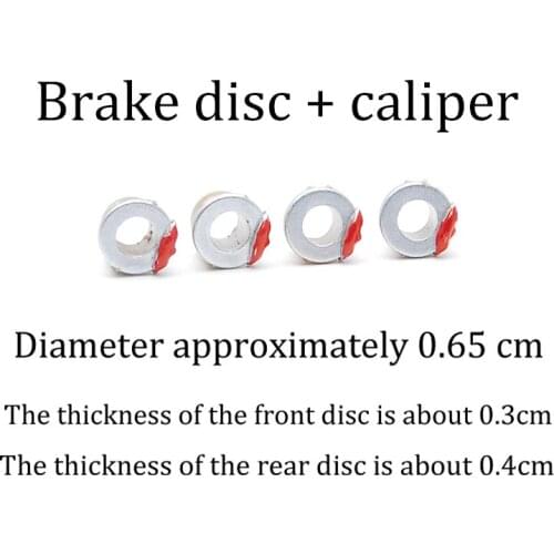 For 1/64 Refined simulation Car Model Universal Refit Independent brake disc caliper accessories Retrofit Tire Wind Wheel models