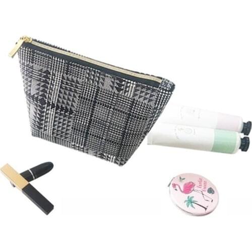Ladies Zipper Makeup Bag Fashion Small PU Storage Bag Travel Organizer Cosmetic Pouch
