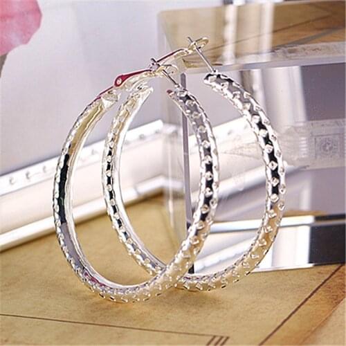 High Quality Huge Round Earrings Sexy Earrings Accessories Fashion Hollow-out Ear Circle for Women Wedding Party Jewelry Gifts