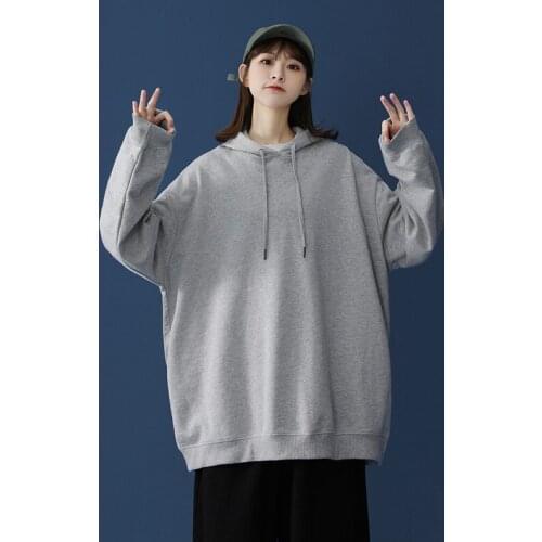 Plus Size Womens Hooded Sweater 2021 New Spring And Autumn Thin Coat Fat MM Casual Loose Top