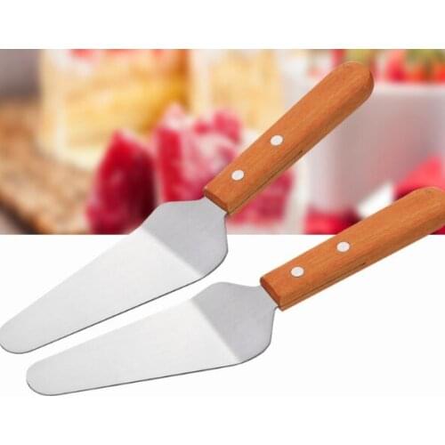 1PC 10 inch Stainless Steel Pizza Cutter Triangular Pizza Peel with Sawtooth DIY Baking Tools LB 037