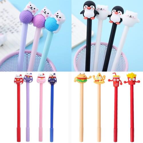 1Pcs Cute Funny Gel Pens Sloth Koala Cat Bunny Kawaii Stationery Roller Ball Point Writing Ink Pen School Office Supply Material