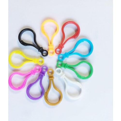 10 Pieces Mixed Color Plastic Lobster Clasps Clip Snap Hooks for Key Ring Bag Toys Accessories