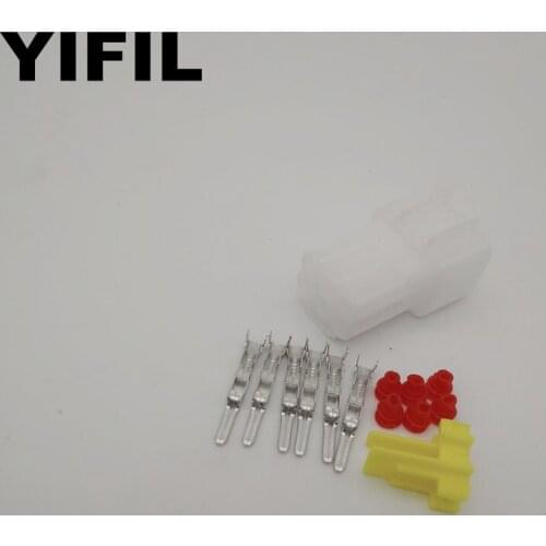 100pcs/lot Furukawa 6 Pin/Way Auto Male Waterproof Electrical Wire Connector Plug Socket Housing FW-C-6M-B