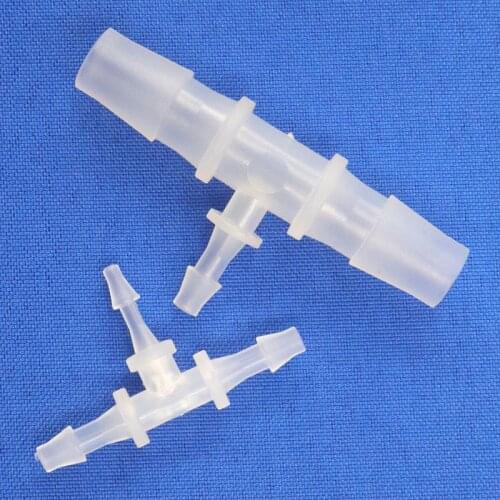 200~5pc 1.6-16mm PP Reducing Tee Connectors Aquarium Tank Air Hose Connectors Aerator Oxygen Tube Fittings