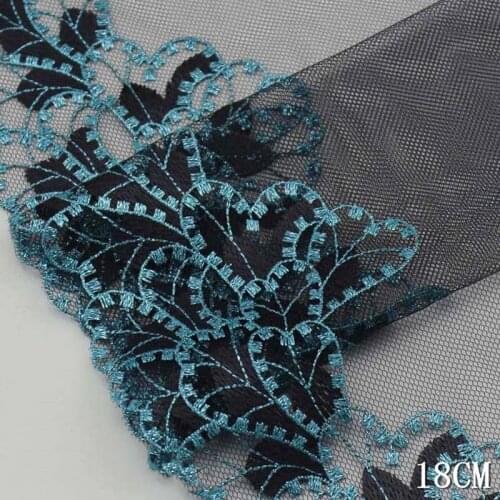 3Yards Exquisite Black Mesh Flowers Printed Lace Trim For Bra Garter Lingerie Dress Sewing Underwear Dolls Dress Fabric DIY
