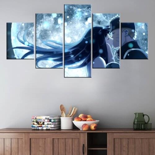 5pcs Japan Anime Pictures Posters Accessories Wall Art Caudros Home Decor Modular Canvas HD Printed Paintings Home Decoration