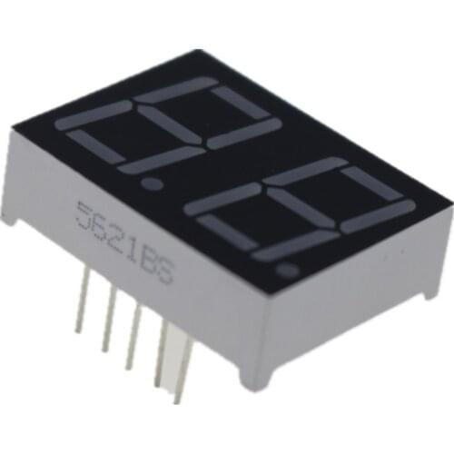 7 segment common Cathode 2 Bit digital Tube 0.56" 0.56in. Red LED Display 7 segmentos LED Digital tube