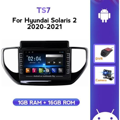 2021 Android 8.1 1080P Car Radio Multimedia Player For Hyundai Solaris 2 2020 Navigation GPS Stereo Support Carplay No 2 Din Dvd
