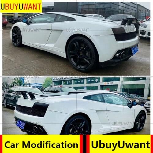 For Lamborghini Gallardo LP540/LP550/LP560 Real Carbon Fiber Rear Roof Spoiler Wing Trunk Lip Boot Cover Car Styling 2008-2013