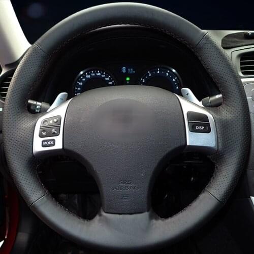 Black Artificial Leather Hand Sew Car Steering Wheel Cover for Lexus IS IS250 IS250C IS300 IS300C IS350 IS350C F SPORT