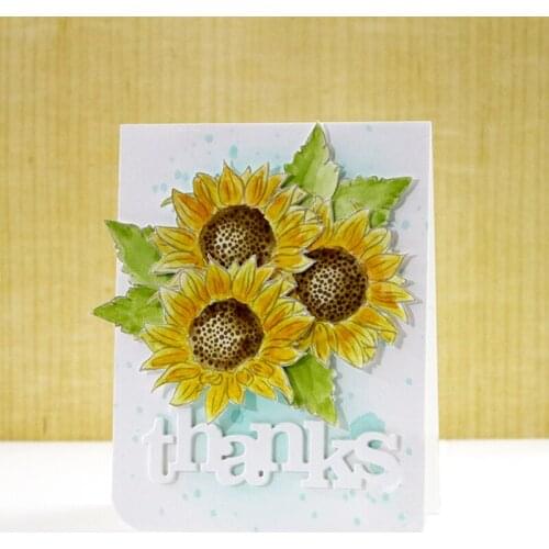 Bloom Flowers Transparent Clear Silicone Stamp/Seal for DIY ScrapbookingPhoto Album Decorative Card Making Clear Stamps 6x8inch