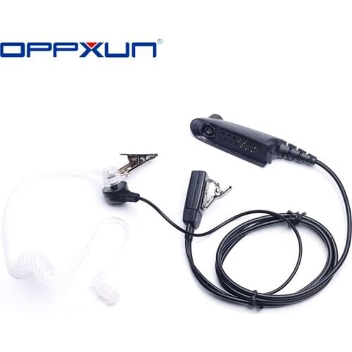 OPPXUN Air Acoustic Tube Earpiece Headset Mic for Motorola GP328 GP338 GP340 GP380 PRO5450 PRO5150 Walkie Talkie Two Way Radio
