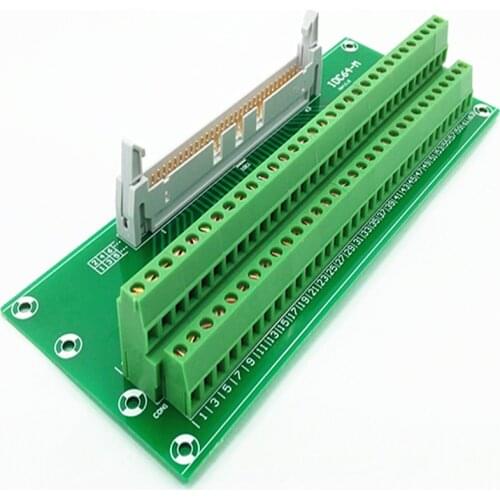IDC64 2x32 Pins 0.1" Male Header Breakout Board, Terminal Block, Connector