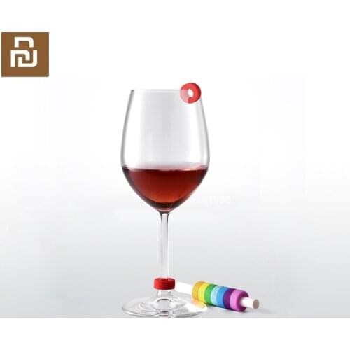 New Youpin Circle Joy Wine Glass Identification Ring 8 Pcs / Box Red Wine Food Contact Level Wide range of cups light