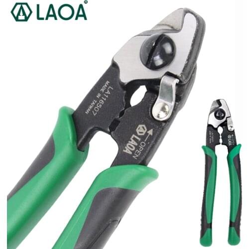 LAOA 7inch Wire Rope Scissors Wire Cutters Multifunction CR-MO Wire Scissors Made in Taiwan