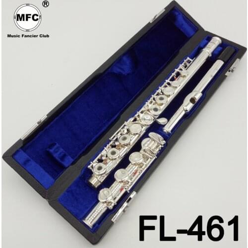 Music Fancier Club High Quality Intermediate Standards Flute FL-461 Student Flutes Silver Plated 17 Holes Open Hole With Case