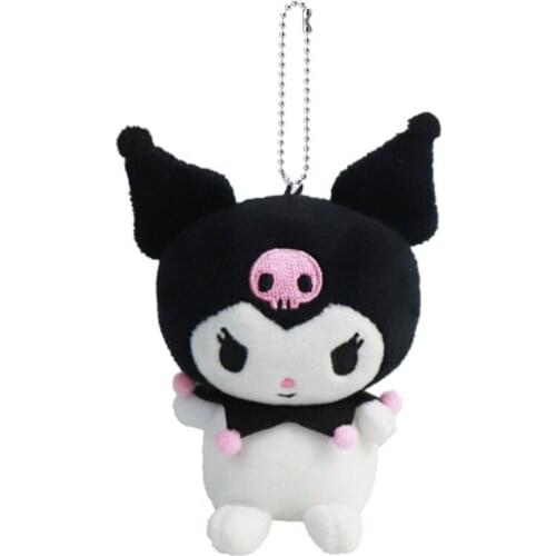 New Black Bunny Rabbit Plush Keychain Small Pandent Kids Stuffed Toys For Children 11CM
