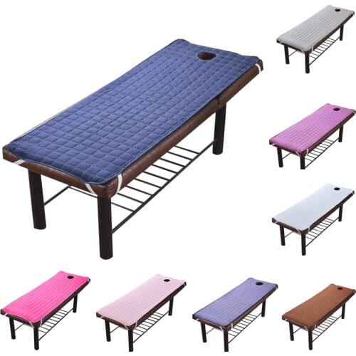 3 Sizes Solid Beauty Salon Massage Table Bed Sheet Skin-Friendly Massage Sheet SPA Treatment Bed Cover with Breath Hole