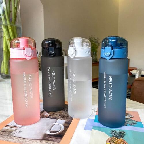 780ml Solid Color Matte Child Water Bottle Gym Travel Leakproof High Temperature Resistance Drinking Bottles for Outdoor Sports