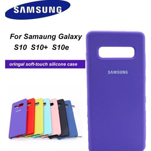 Original Samsung Galaxy S10 G973 S10 Plus G975 S10e G970 Cover Silicone Case 360 Protection Shockproof Phone Back Case