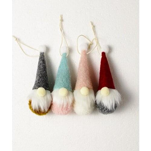 4Pcs Christmas Gnome Santa Doll Hanging Pendant Home Party Xmas Tree Decoration Christmas Decoration Gnome Pendant