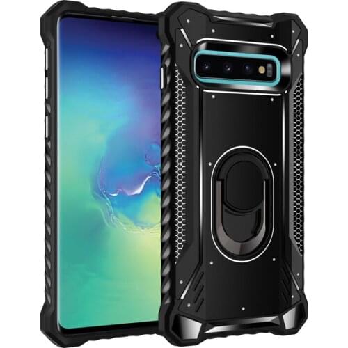 Rugged Shockproof Case For Samsung Galaxy S10 Note 10 Plus Note 9 Note10 Plus Note9 Phone Metal Ring Holder Stand Shock Cover On