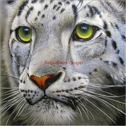 Needlework for embroidery DIY French DMC High Quality - Counted Cross Stitch Kits 14 ct Oil painting - Snow Leopard