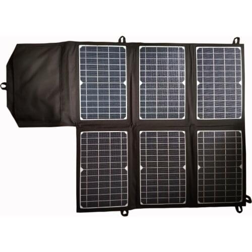 New ETFE Film Mono 40Watt 18V 5V Folding Solar Charger Bag Portable Solar Power Phone Charger Solar Panel for 12V Car Battery
