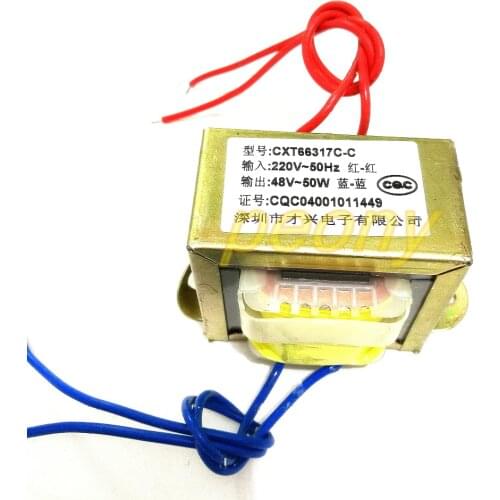 Type EI transformer 220V to 48V AC 48V 1A 50W/VA 48VAC full copper power