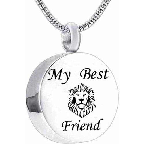 Cremation Jewelry Lion pendant Necklace Stainless Steel Memorial Ash Keepsake Memorial Men Women Jewelry with Gifts