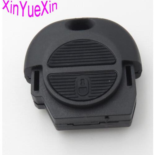 XinYueXin for Nissan 2 Button Key Case Shell Pulsar Patrol BLANK Replacement Head No Battert Holder Inside Soft Button