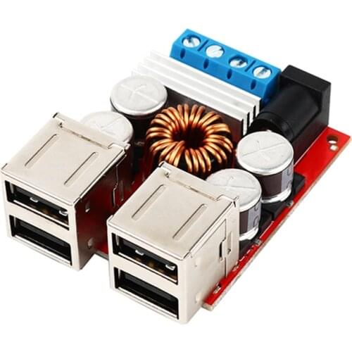 8V-35V 5V 8A DC-DC Vehicle Charging Board Power Supply Depressurization Module 4 port USB Output mobile Charger