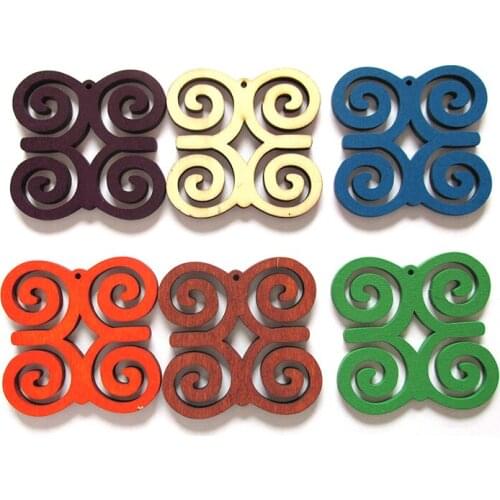 Women Adinkra symbols earrings can mixed 6 colors