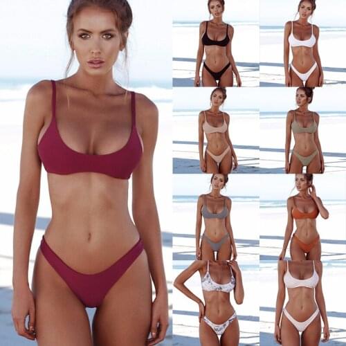 2021 New Style Bikini Set Sexy Women Swimsuit Bikini Triangle Plus Size Ladies Split Body Swimsuit Female Swiming Suit