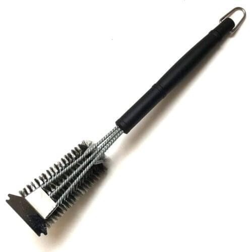 4 Pcs Grill Brush and Scraper BBQ Cleaner 18" Stainless Steel Woven Wire Grill Cleaning Brush Barbecue Accessories Wholesale X2