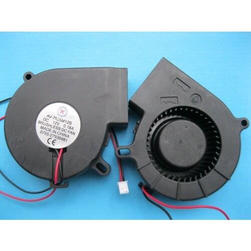 8 Pcs Brushless DC Blower Fan 12V 7525S 75x75x25mm Sleeve-bearing