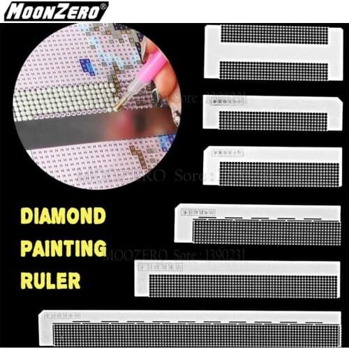 Diamond Painting Ruler Round Drill Tool Magic Tool Diamond Embroidery Grid Ruler Stainless Steel Ruler Tool