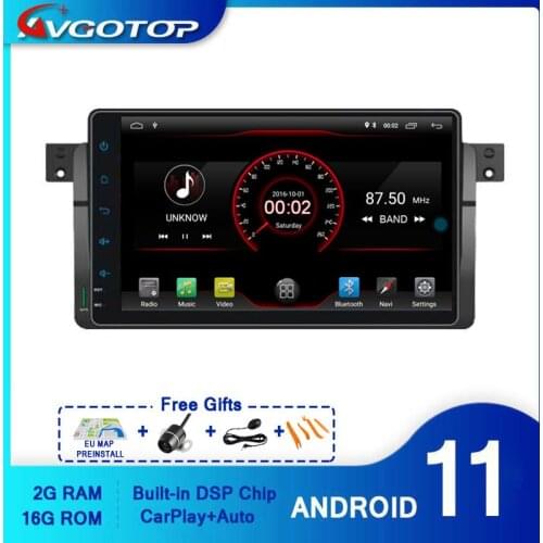 AVGOTOP Android 10 Car Radio GPS Player for BMW E46 (1998-2005) M3 (1998-2005) Wifi Vehicle Multimedia