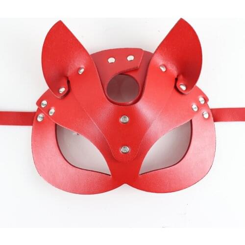 BDSM Sexy Women Pu Leather Fox Mask Cosplay Erotic Fetish Adult 18 Sex Toys for Women Couples Games Rave Sexual Toy Adult