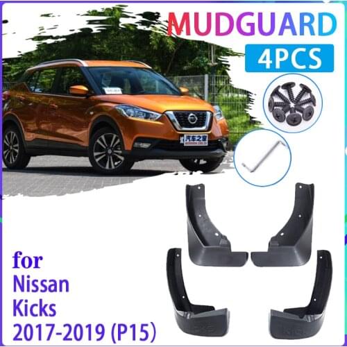 4 PCS Car Mud Flaps for Nissan Kicks 2017 2018 2019 P15 Mudguard Splash Guards Fender Mudflaps Auto Accessories