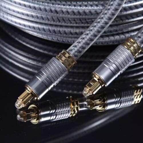 2m 5m 10m Digital Optical Audio Cable SPDIF Optical Fiber Square to Square Mouth Audio Extension Wire For TV BOX Amplifier