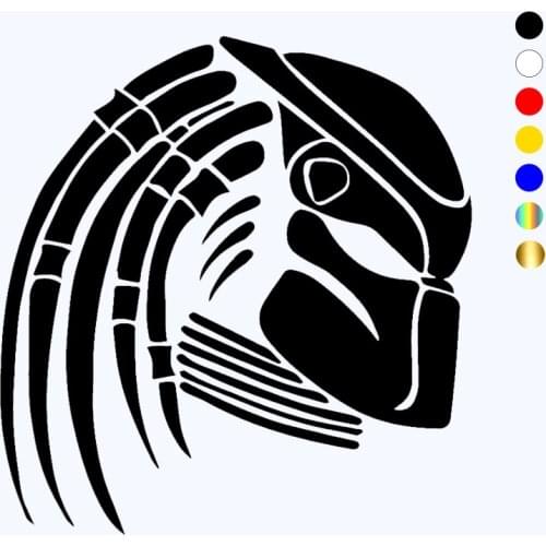 CK3243# Predator reflective funny car sticker vinyl decal waterproof car auto stickers silver/ black for bumper rear window