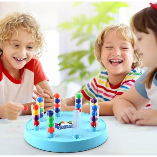 Children Wooden Toys Hands Brain Training Clip Beads Color Matching Game Interactive Baby Teaching Aids Early Educational Toys